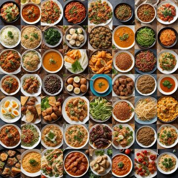 Collage of pictures of various dishes