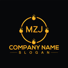 Letter MZJ unique logo design for brand awareness