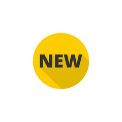 New sign icon isolated on transparent background