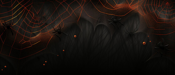 Halloween background with cobweb ..