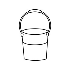 Bucket icon vector. Cleaning illustration sign. Basket symbol or logo.