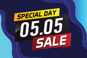 5.5 Special day sale word concept vector illustration with ribbon and 3d style for use landing page, template, ui, web, mobile app, poster, banner, flyer, background, gift card, coupon

