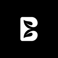 Letter B minimalist logo icon design