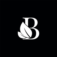 Letter B minimalist logo icon design