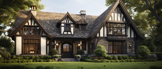 Home architecture design in Tudor Style 