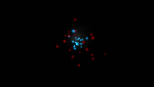 Motion and flashes of the neutron, proton and electron