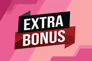 Fototapeta premium extra bonus word concept vector illustration with lines 3d style for social media landing page, template, ui, web, mobile app, poster, banner, flyer, background, gift card, coupon, label, wallpaper