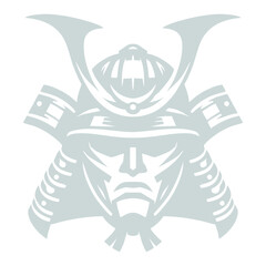 Japanese samurai helmet illustration