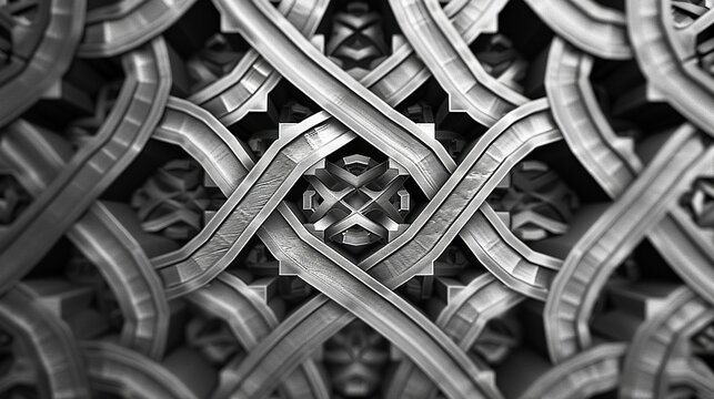 An intricate geometric pattern inspired by the quincunx arrangement of five objects