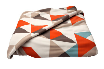 Fototapeta premium Orange and Brown Design Blanket. on a White or Clear Surface PNG Transparent Background.