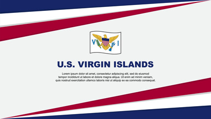 U.S. Virgin Islands Flag Abstract Background Design Template. U.S. Virgin Islands Independence Day Banner Cartoon Vector Illustration. U.S. Virgin Islands Design