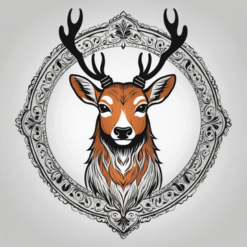 Logo illustration of a perfect deer geometry