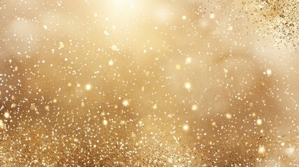 A radiant gold glitter texture forms a sparkling backdrop, perfect for Christmas and holiday-themed designs, greeting cards, and festive invitations