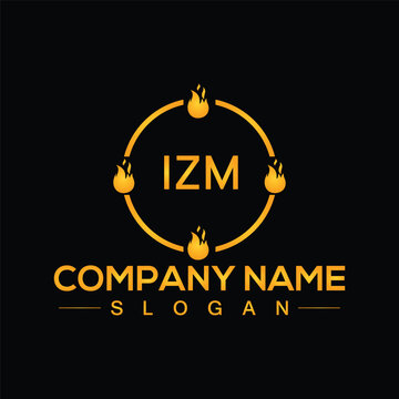 Letter IZM unique logo design for brand awareness