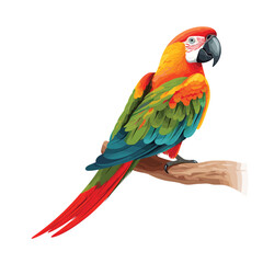 Exotic parrot. Tropical bird parrot vector illustration