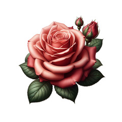 Rose Flower Isolated Transparent PNG Format