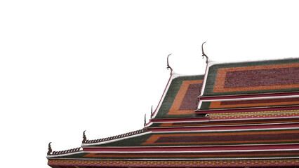 Ancient Thai Temple roof Thailand.