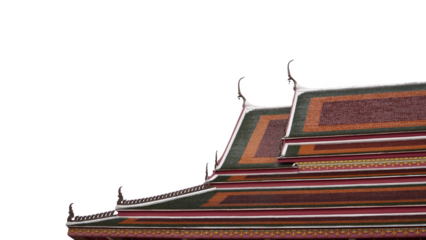 Ancient Thai Temple roof Thailand.