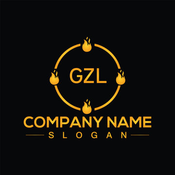 Modern letter GZL alphabet logo design with creative square symbol