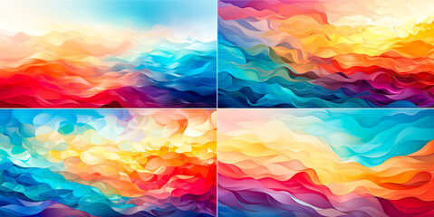 Geometric abstract background with gradient waves Ideal for use in digital design projects Add a modern and stylish touch to your visuals