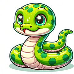 Fototapeta premium Cartoon Boa Constrictor art