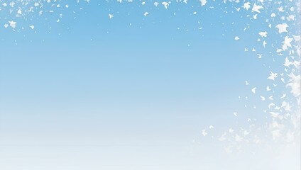 blue background with snowflakes, copy space, space for text and design 