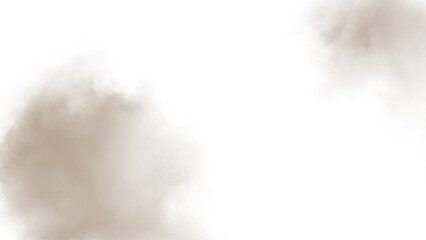 Smoke on brown background 