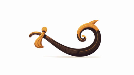 Pirate Hook icon flat vector isolated on white 
