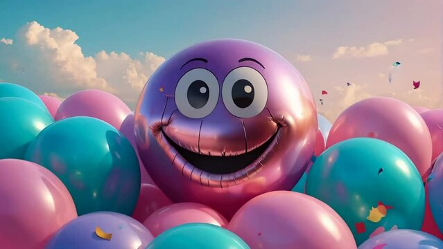 balloon cute smiling
