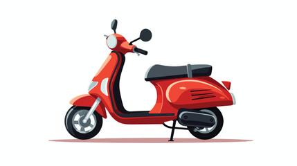 Fototapeta na wymiar Scooter motorbike frontview icon image flat vector