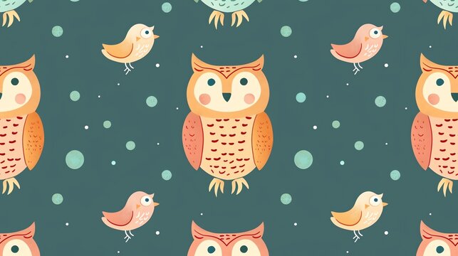 Owl pattern wallpaper