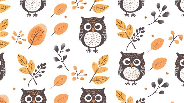 Owl pattern wallpaper
