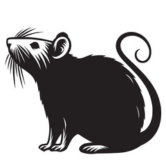 Vintage Rat Silhouette Vector Illustration, Urban Rat Silhouettes, Urban Rat Art
