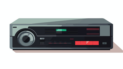 Video cassette recorder flat vector isolated on white