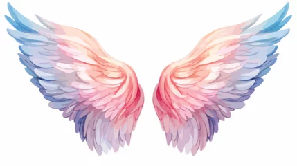 Photo sur Plexiglas Papillons en grunge Watercolor hand painted wing. 