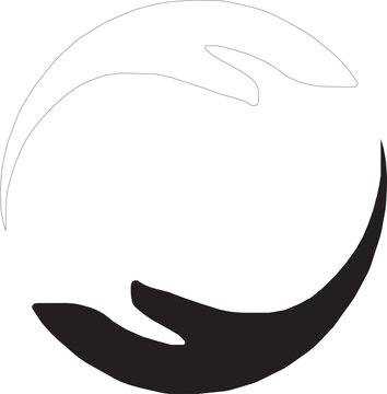 hand circle logo,zero hand icon, hand circle icon, unique logo, company logo, business, Art & Illustration
