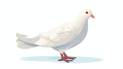 White Realistic Peace Pigeon Bird Vector flat vector