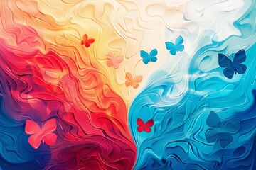 abstract background for World Autism Awareness Day