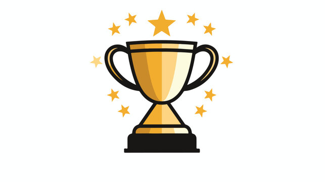 Winner success icon symbol vector image. of trophy