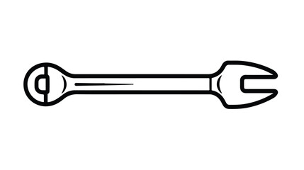 Wrench icon Workshop equipment icon with line style