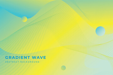 Gradient Shinning Bright Abstract Wave Vector Background