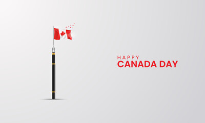 Happy Canada Day, Canada day design for social media banner, poster, Canada flag, 1 July.