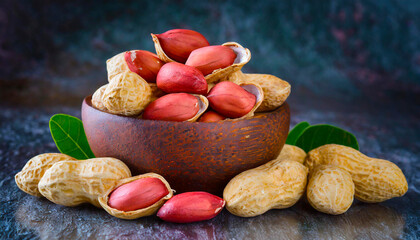 peanuts isolated on the white background