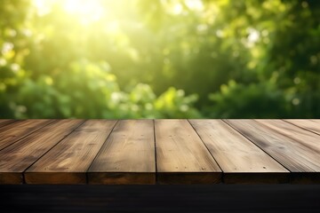 Empty wooden table background