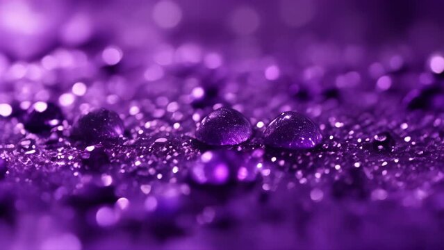  Ethereal Raindrops - A Vivid Violet Aesthetic