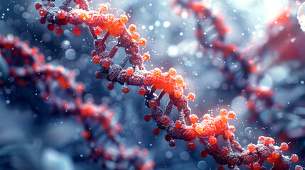 Genetic warfare: illustrating cancer cell invasion of DNA - obrazy, fototapety, plakaty