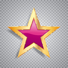 golden pink star - 759644017