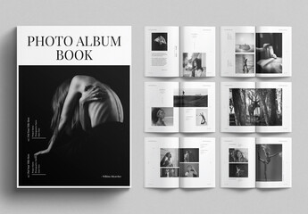 Photo Album Book Layout Design Template