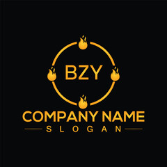 Letter BZY unique logo design for brand awareness