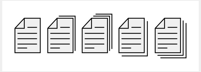 Document file icon isolated. Outline flat sign. Sketch paper clipart. Vector stock illustration EPS 10